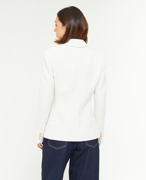 Veste cintrée en tweed blanc - Pimkie
