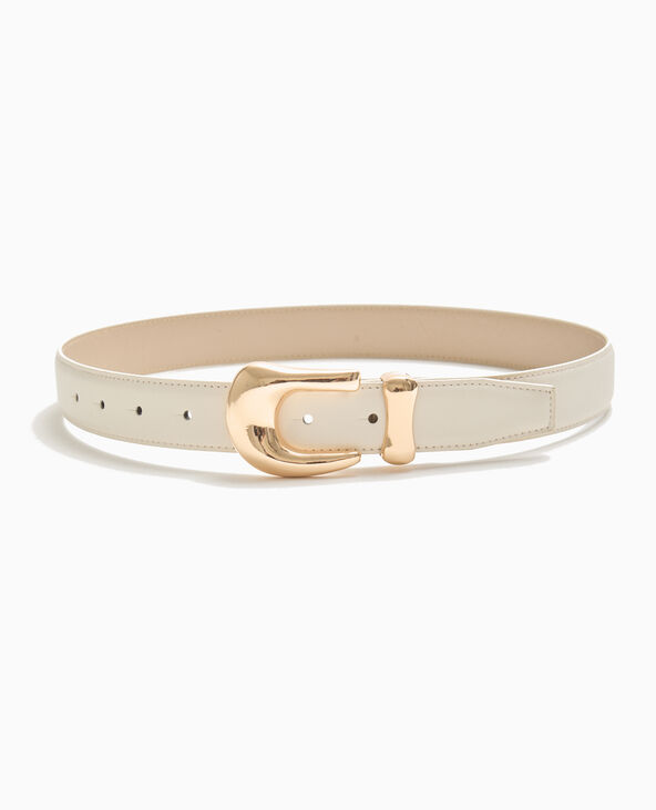 Ceinture avec boucle dorée blanc - Pimkie