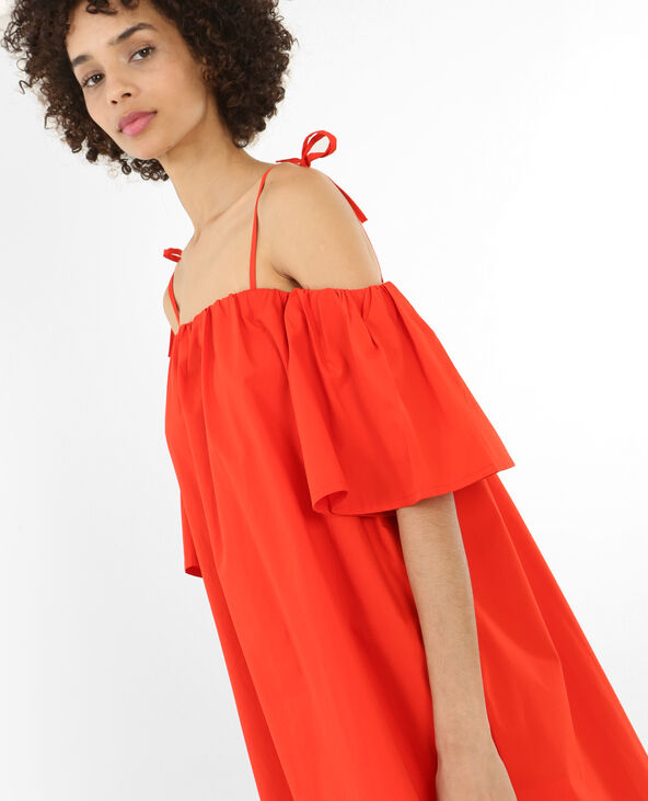 Robe ample à manches peekaboo rouge - Pimkie
