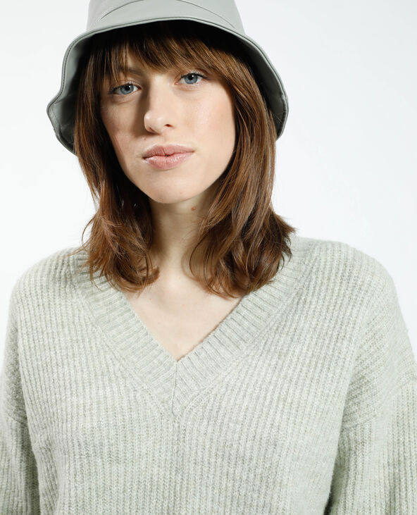 Pull en laine vert de gris - Pimkie