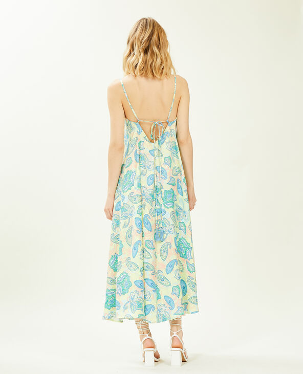 Robe dos-nu avec liens à nouer bleu - Pimkie