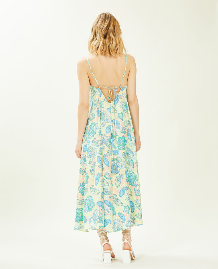 Robe dos-nu avec liens à nouer bleu - Pimkie