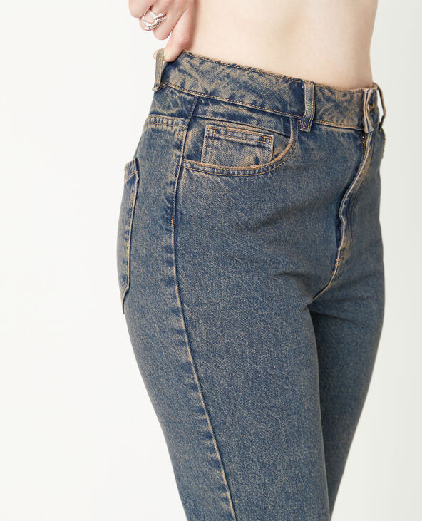 Jean flare effet dirty jaune ocre - Pimkie