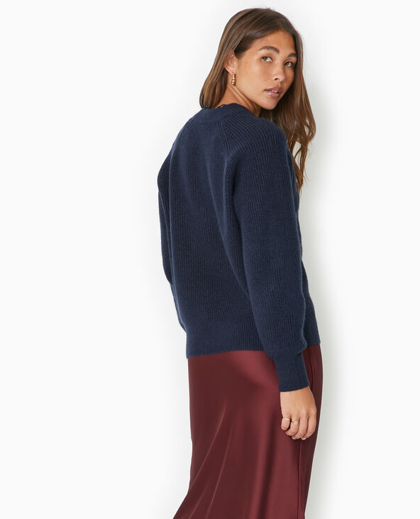Pull oversize avec ourson et nœud bleu marine - Pimkie