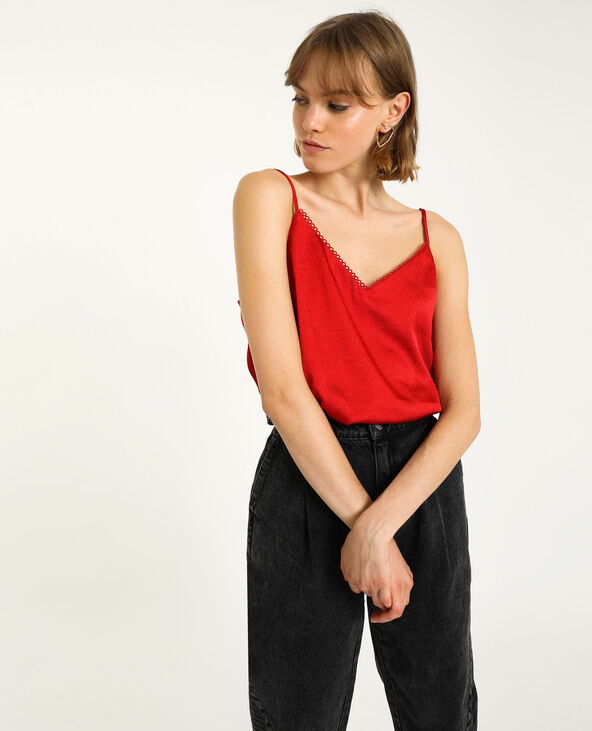 Top à bretelles rouge - Pimkie