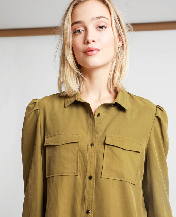 Chemise à poches vert foncé - Pimkie