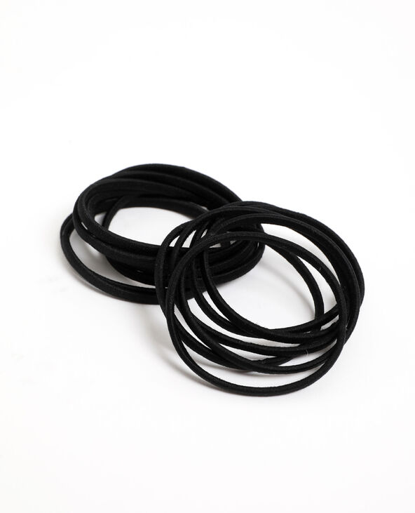 Lot d'élastiques pour cheveux noir - Pimkie