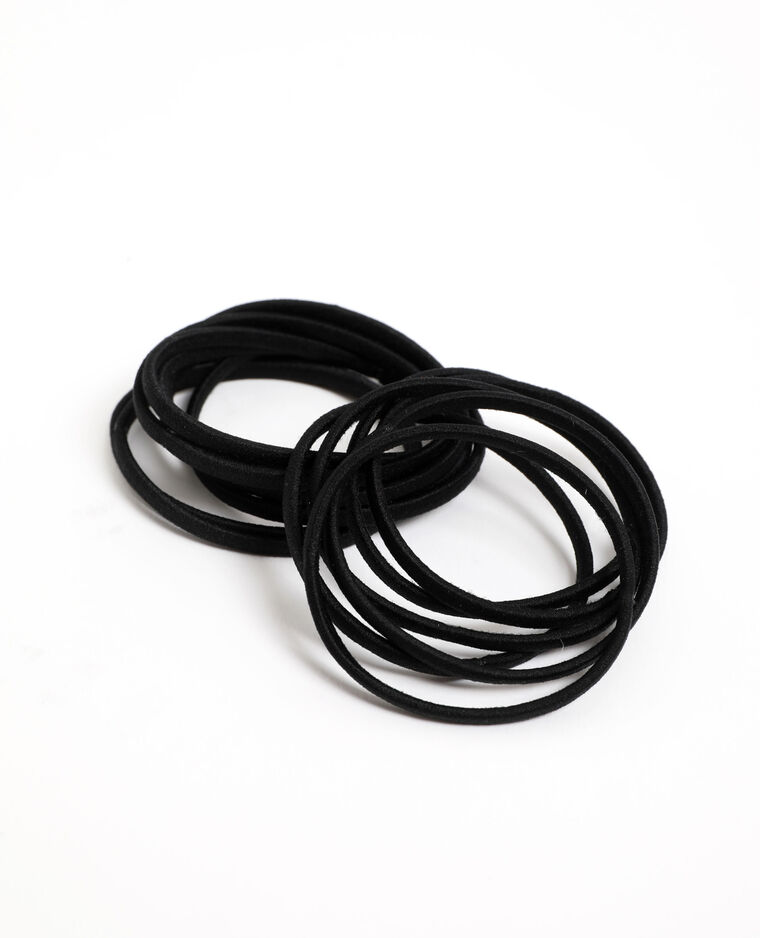 Lot d'élastiques pour cheveux noir - 917380899a08 | pimkie