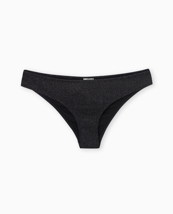 Bas de maillot de bain culotte avec lurex noir - Pimkie