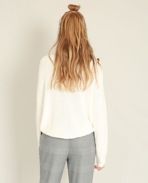 Pull à col V écru - Pimkie