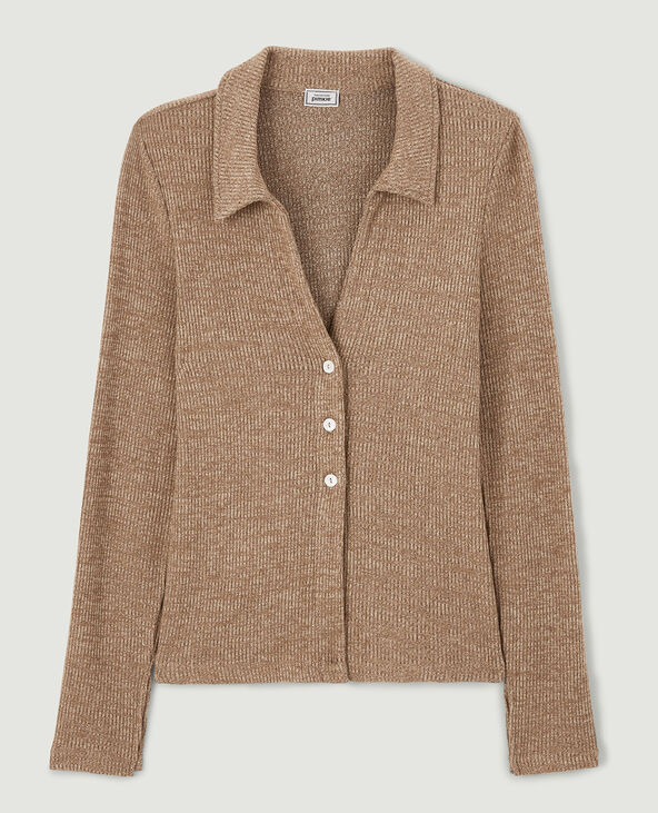 Chemise en maille marron - Pimkie