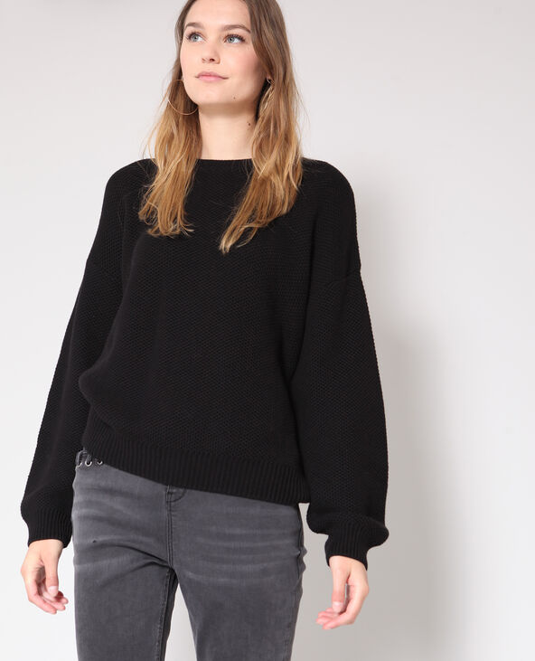 Pull ajouré noir - Pimkie