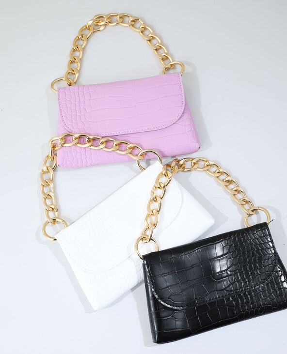Mini sac 2025 effet croco lilas