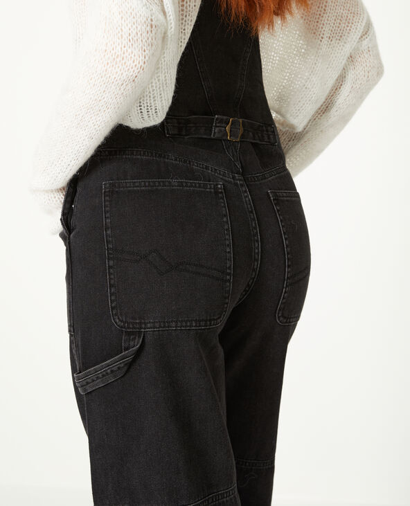 Salopette en jean wide noir - Pimkie