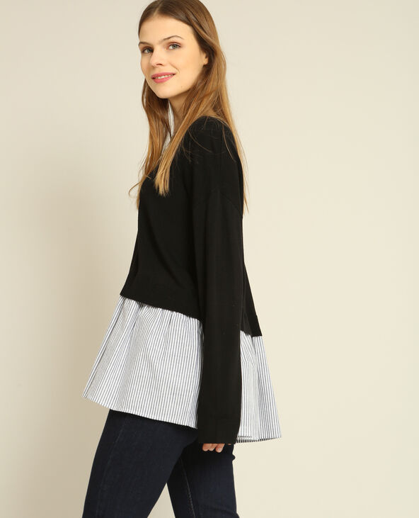 Pull chemise noir - Pimkie
