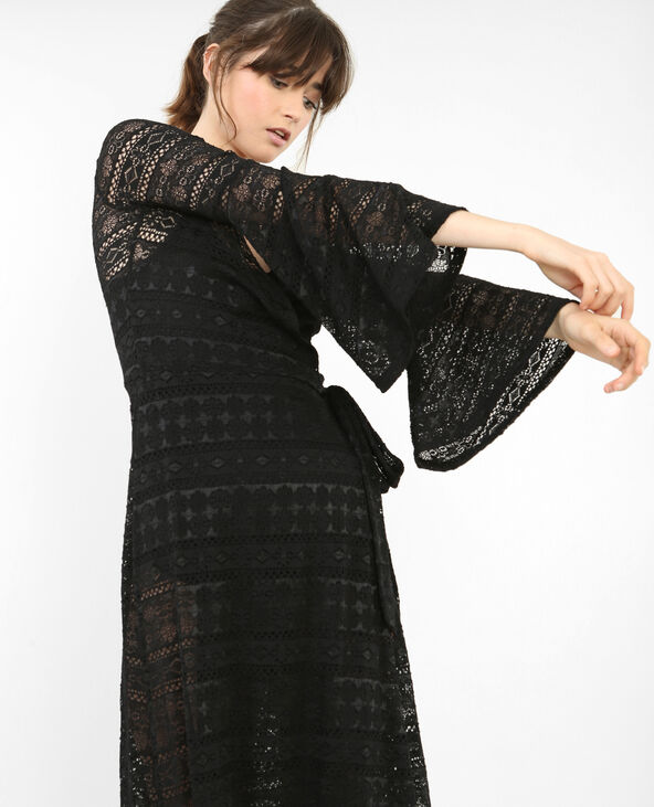 Robe dentelle longue noire shop