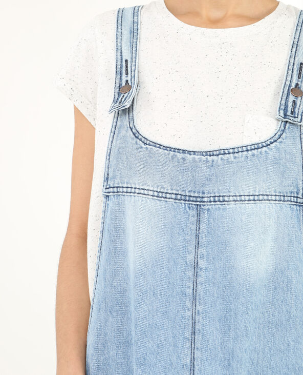 Salopette courte en jean bleu - Pimkie