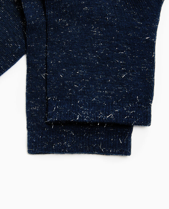Chaussettes avec fils lurex effet paillettes bleu marine - Pimkie