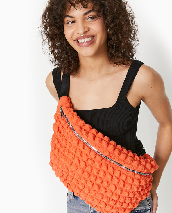 Sac banane XXL en tissu texture gaufre Pimkie