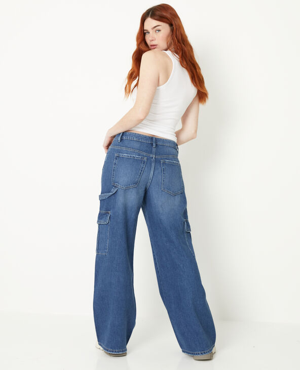 Jean cargo taille regular bleu - Pimkie