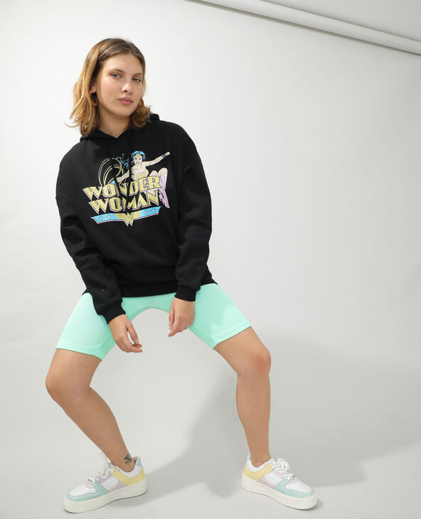 Sweat molleton à capuche Wonder Woman noir - Pimkie
