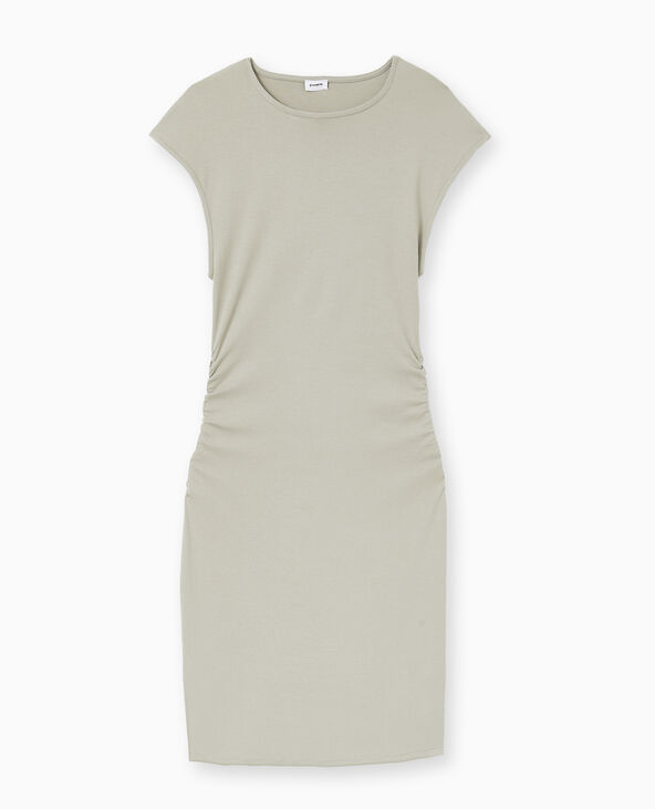 Robe courte sans manches avec fronces côtés gris - Pimkie