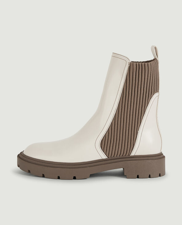 Boots semelles crantées beige - Pimkie