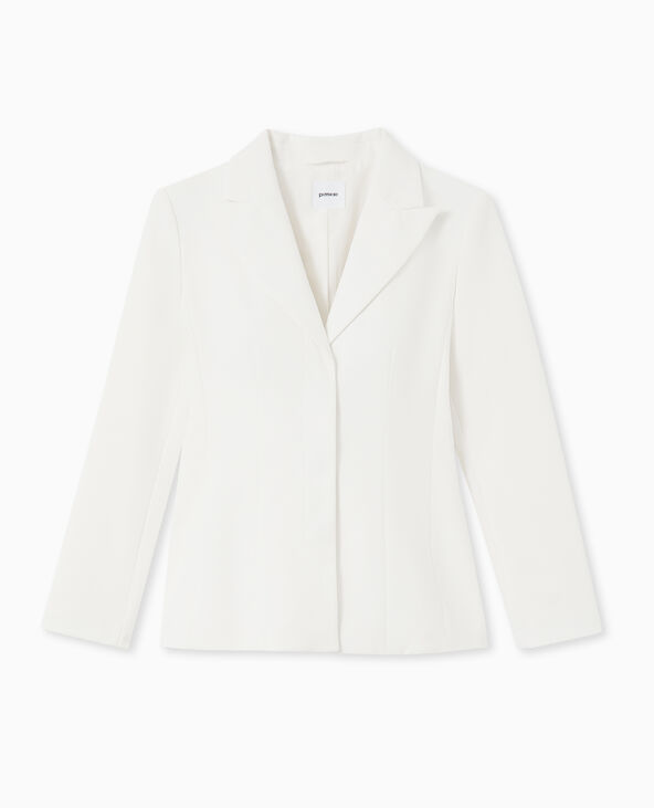 Veste blazer cintrée avec boutons pressions blanc - Pimkie