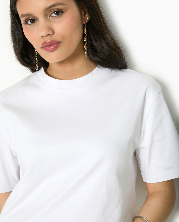 T-shirt ample et court blanc - Pimkie