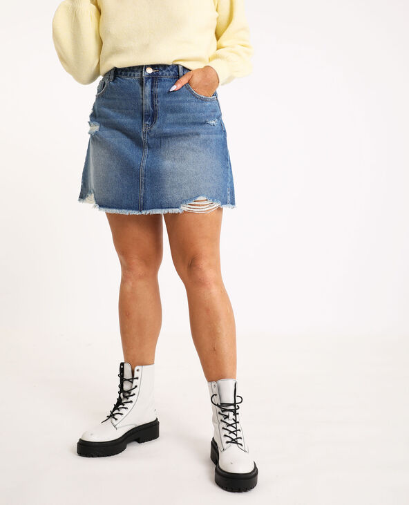Jupe en outlet jean destroy