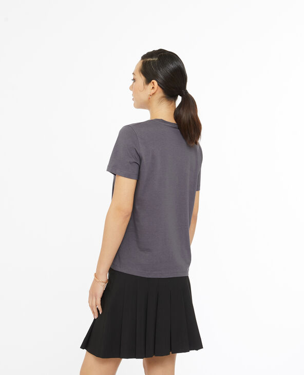 T-shirt basique col rond gris foncé - Pimkie
