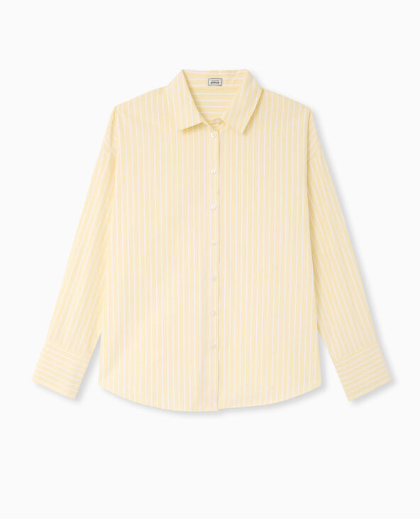Chemise ample, droite et rayée jaune - Pimkie
