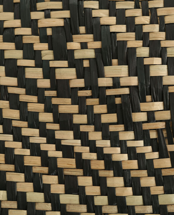 Grand panier en paille noir - Pimkie