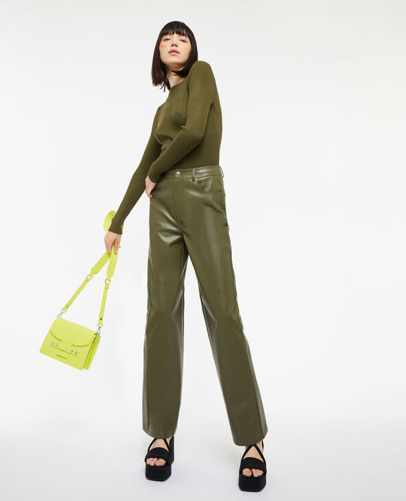 Pantalon cuir vert 2025
