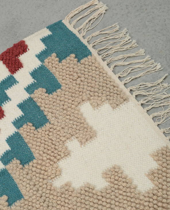Tapis motifs en relief bleu - Pimkie