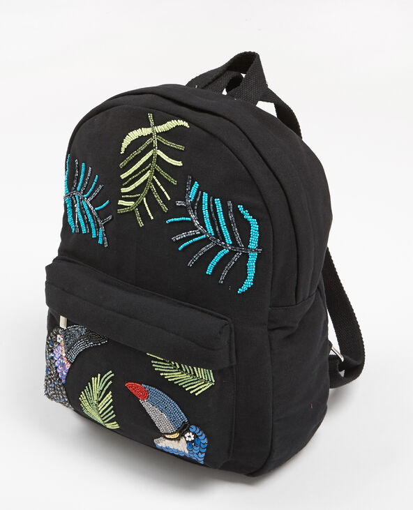 Sac à dos à perles noir - Pimkie