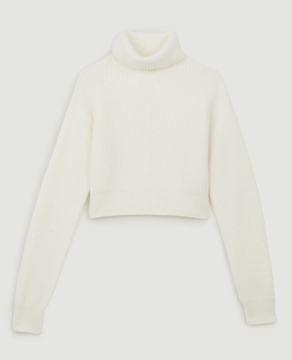 Pull cropped blanc - Pimkie