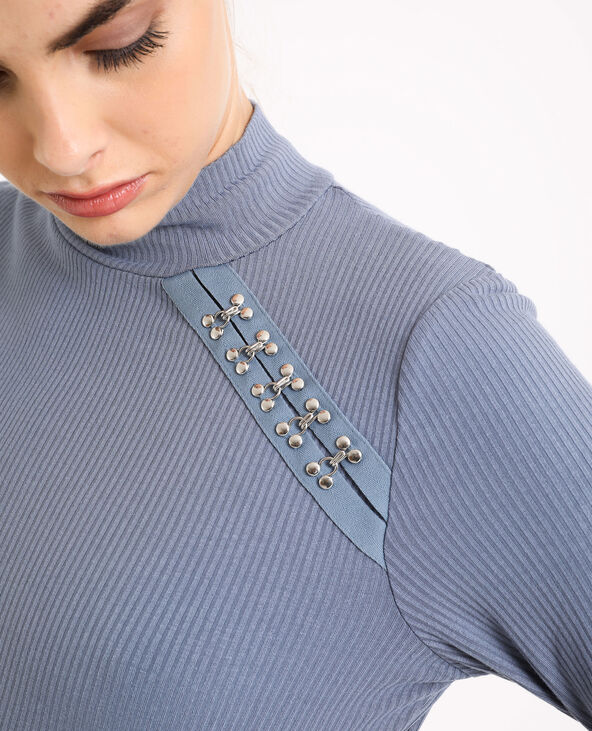 Sous-pull col montant gris foncé - Pimkie