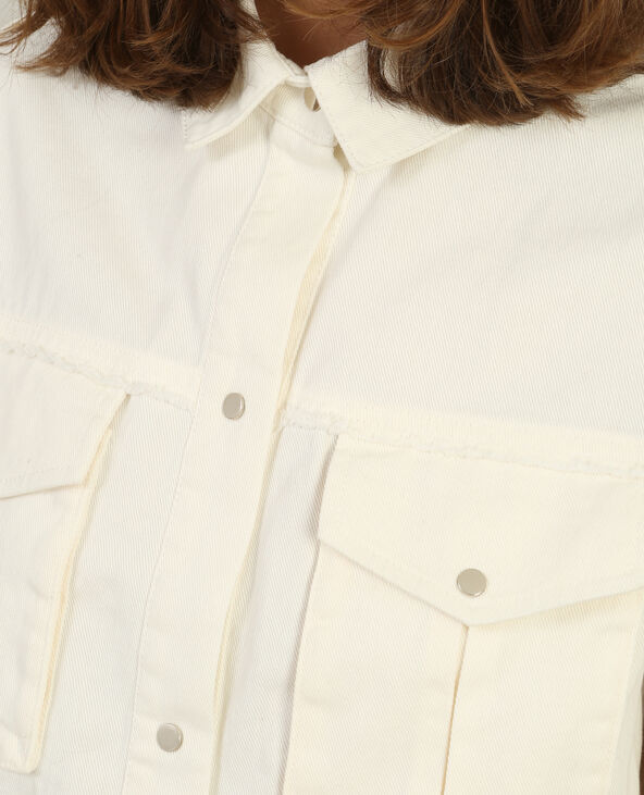 Veste denim blanche blanc - Pimkie