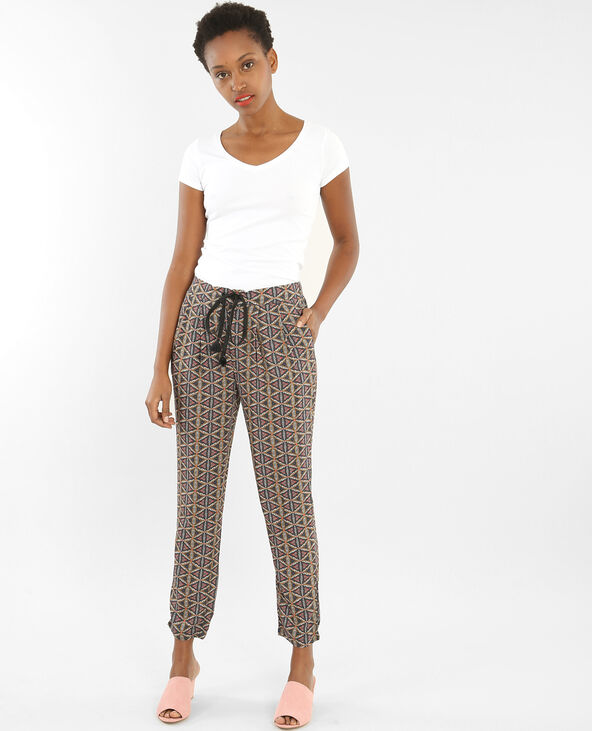 Pantalon fluide imprimé gris - Pimkie