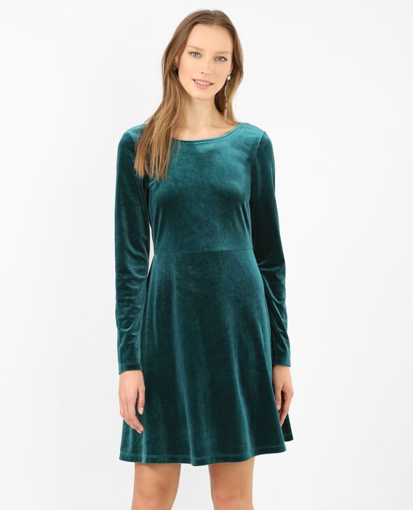Robe velours vert online
