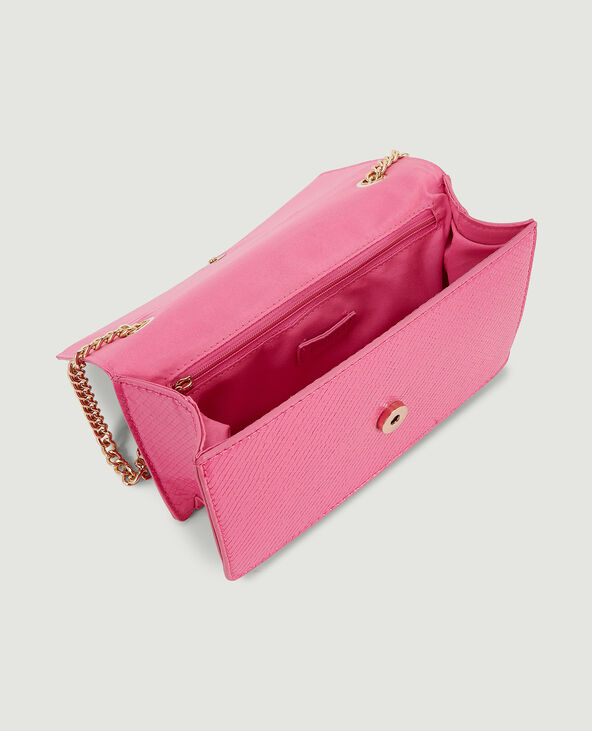 Sac rigide effet serpent rose - Pimkie