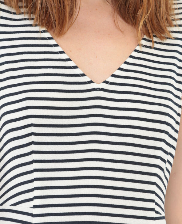 Robe patineuse rayée blanc - Pimkie