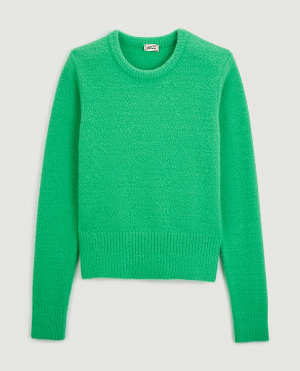 Pull maille fluffy vert - Pimkie