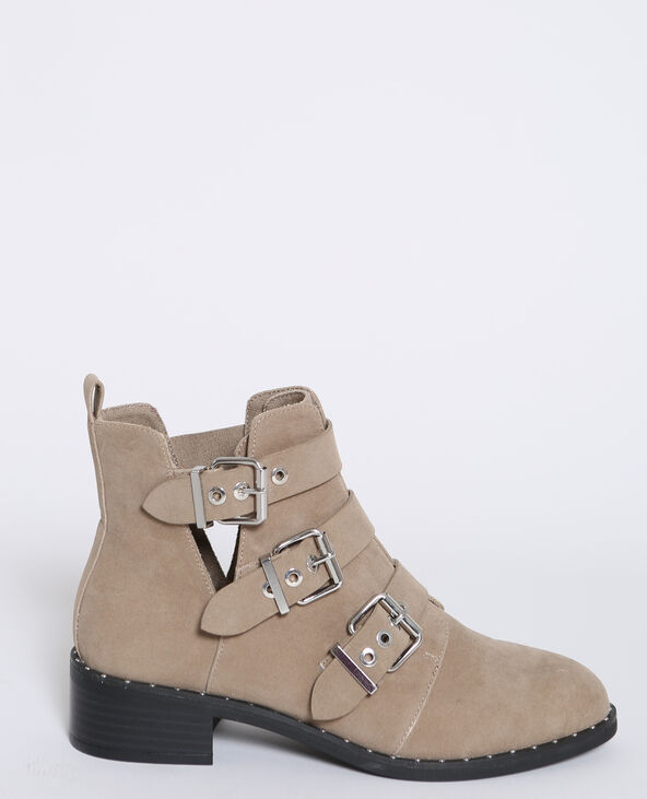 Boots à boucles beige - Pimkie