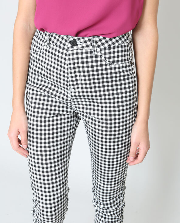 Pantalon skinny vichy blanc - Pimkie
