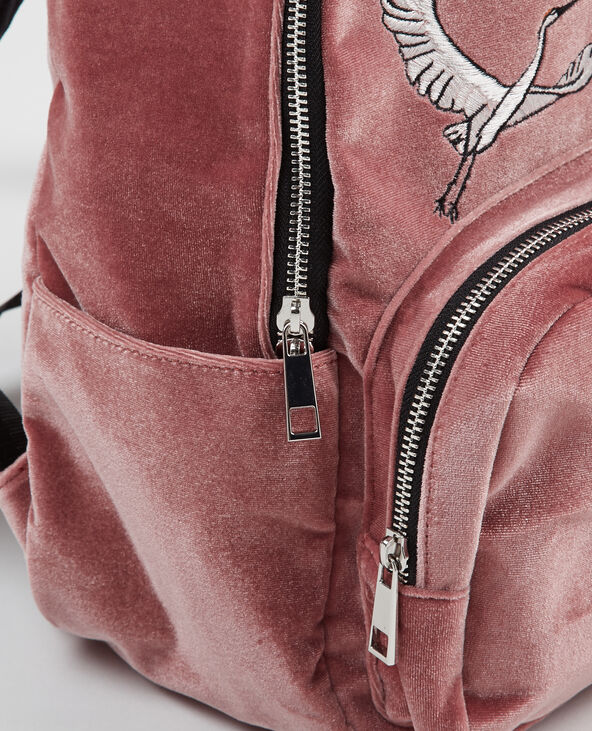 Sac à dos velours rose clair - Pimkie
