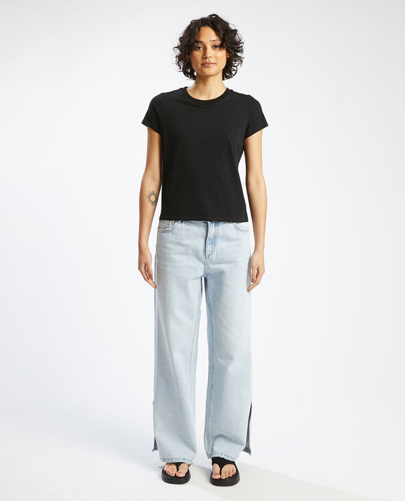 T-shirt basique col rond noir - Pimkie
