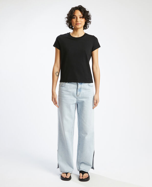 T-shirt basique col rond noir - Pimkie