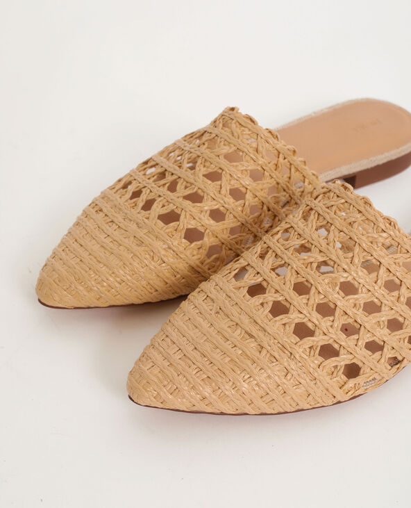 Sandales plates en rafia beige - Pimkie